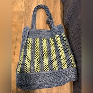 Stylish Blue and Yellow Tote Bag